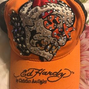 Ed Hardy Embellished Trucker Hat